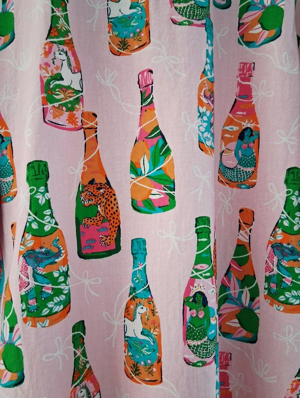Printfresh Pop The Bubbly Long Sleeve Button Up Shirt